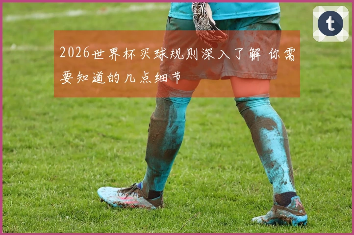 2026世界杯买球规则深入了解 你需要知道的几点细节